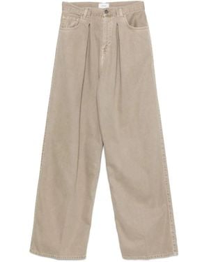 Haikure Plissee Jeans - Weiß