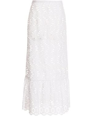 Giambattista Valli Long Cotton Skirt - White