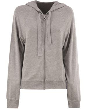 Majestic Viscose Hoodie - Grey