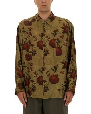 Uma Wang Pomegranate Print Shirt - Green
