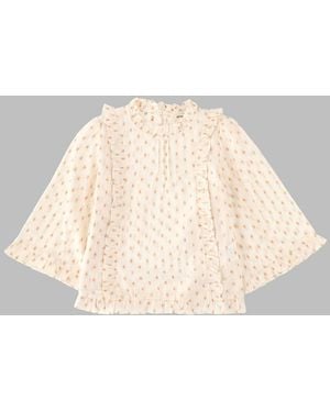 Bellerose Girls 100% Cotton Sports Jacket - Natural