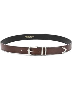 Officine Creative Oc Strip Leather Belt - Brown