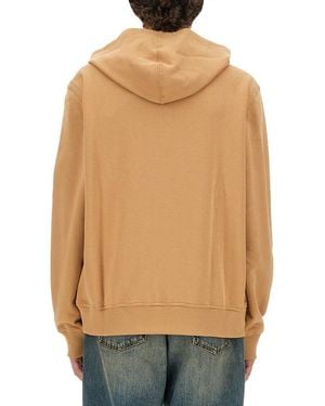 Etro Cotton Sweatshirt With Pegasus Embroidery - Natural