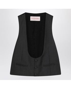 Valentino Charcoal Vest - Black