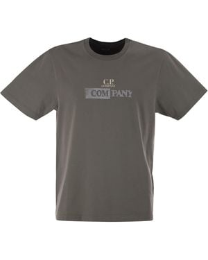 C.P. Company Cotton T -Shirt mit Druck - Grau