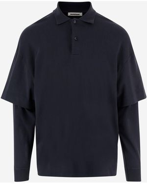 DARKPARK Langärmliges -Poloshirt aus Baumwolle - Blau