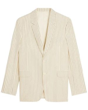 Celine Blazer A Strisce Di Lana - Neutro