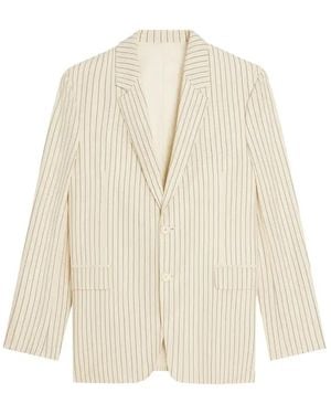 Celine Blazer A Strisce Di Lana - Neutro