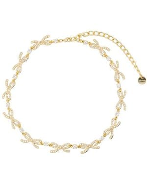 Self-Portrait Kristal Bogen Ketting Zelfportret Metaalgoud - Metallic