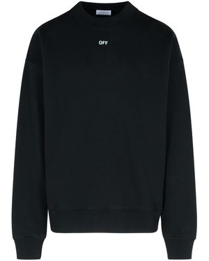 Off-White c/o Virgil Abloh 'Vibe Arrow' schwarzes Baumwoll -Sweatshirt