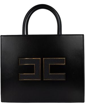 Elisabetta Franchi Borsa Tote Grande Nera - Black