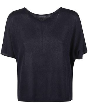 Base London Cotton Blend Top - Blue