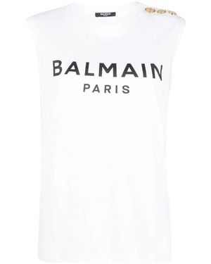 Balmain T -shirt Met Afdrukken - Zwart