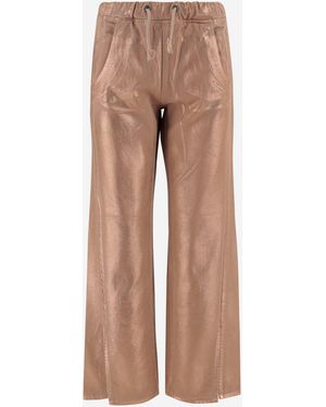 DON'T @ ME Baumwollhose mit Kordelzug - Braun