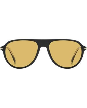 David Beckham Sonnenbrille Db 1200/S 003 Ho Schwarz/Gelb Herren - Braun