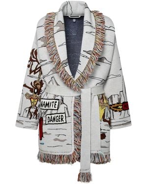 Alanui 'Rennen zum Südpol' Gray Virgin Woll Cardigan - Grau