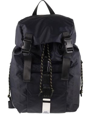 A.P.C. Rucksack aus technischem Nylon mit Klappenverschluss - Schwarz