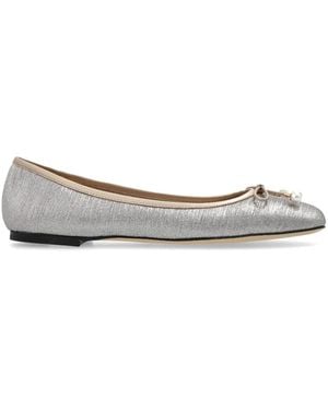 Jimmy Choo Elme Flat Leder Ballet Flats Flats - Grau