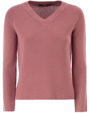 Weekend by Maxmara Wkdago Boxy Katoenen Trui - Roze