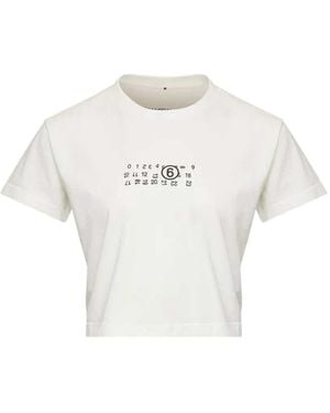 MM6 by Maison Margiela Printed T Shirt - White
