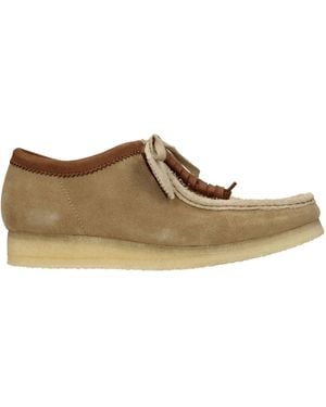 Clarks Derby Wallabee Herren Wildleder Beige/Sand - Braun