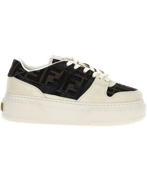 Fendi Jacquard Stoff Schnürsneaker - Mehrfarbig