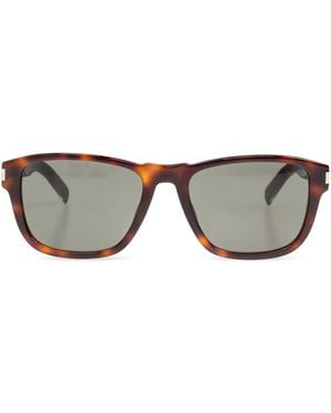 Saint Laurent Square Zonnebril - Bruin