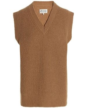 Maison Margiela V Neck Vest - Bruin