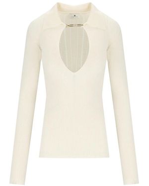 Elisabetta Franchi Milk Polo Pullover - White