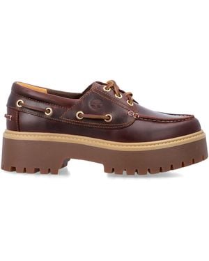 Timberland Stone Street S Dark Platform Boat Shoe - Brown