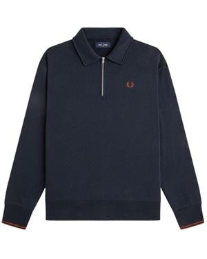 Fred Perry 100% Cotton Sweatshirt - Blue