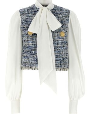 Balmain TWEED TEEDED -Bluse - Blau