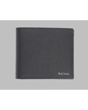 Paul Smith Bi-Fold Leather Wallet Cow & Purses - Gray
