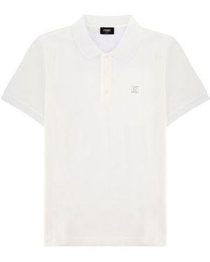 Fendi Polo With Logo - White