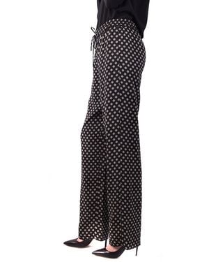 Michael Kors Polka Dot Lace-Up Pants - Black