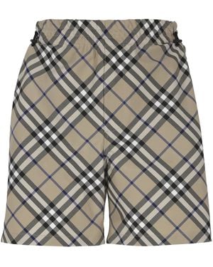 Burberry Beige recycelte Taillenshorts von Drawess - Grau