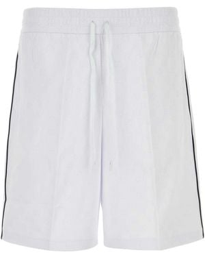 Gucci Embroidered Nylon Blend Bermuda Shorts - White