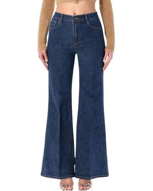 Self-Portrait Flared Denim - Blau