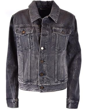 Saint Laurent Blouson-denim - Zwart