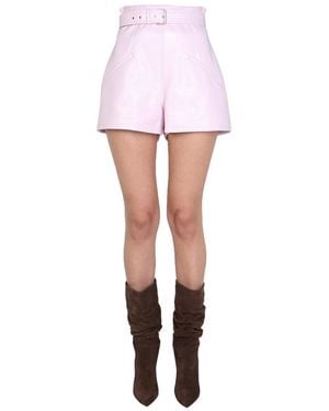 Philosophy Di Lorenzo Serafini Tailored High-Waist Shorts With Belted Waistband - White
