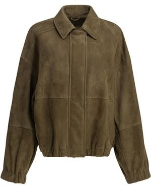 Brunello Cucinelli "Couture" Leather Jacket - Green