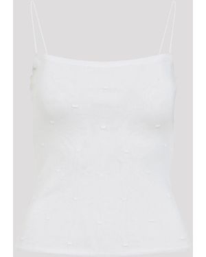 Jacquemus The Plumetis Knitted Maxi Dress - White