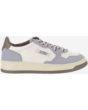 Autry Medalist Low Leather Sneakers - Gray