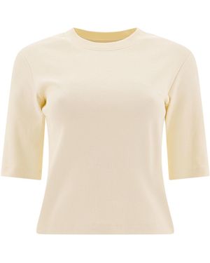 Sandbeige T-Shirts - White
