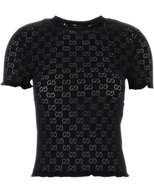 Gucci Gg Cotton Blend T-Shirt - Black