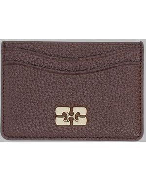 Ganni Mini Eco-Friendly Wallet - Brown