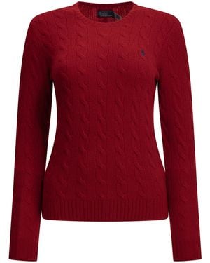 Polo Ralph Lauren Pullover mit Rundhalsausschnitt und Logo - Rot