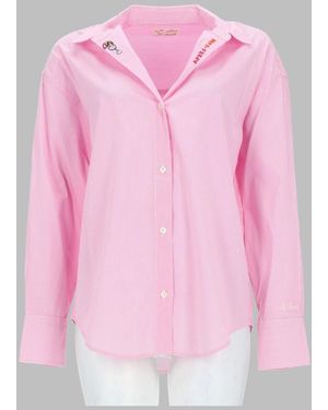 MC2 Saint Barth Striped Embroidered Shirt Cotton - Pink