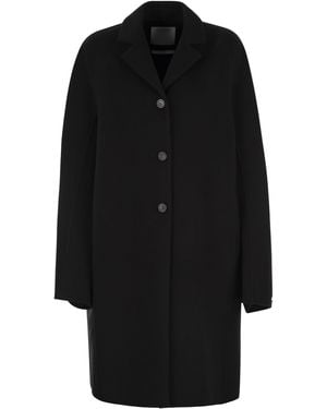 Sportmax Adria Wollmantel mit Knöpfen - Schwarz