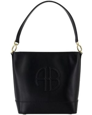 Anine Bing Lili Bucket Bag Leather Black - Zwart